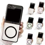 Galaxy Z Flip6 ꥢ  Ѿ׷ С ޤꤿ߷ å ꥢ Ʃ TPU Qi 磻쥹 б ޥͥåȵ 襤