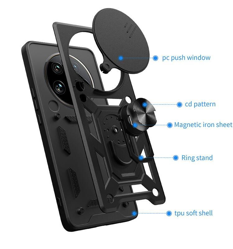 Xiaomi 14 Ultra ケース 耐衝撃カバー 一体型リング付き Xiaomi 14 Ultra ケース 耐衝撃カバー 一体型リング付き