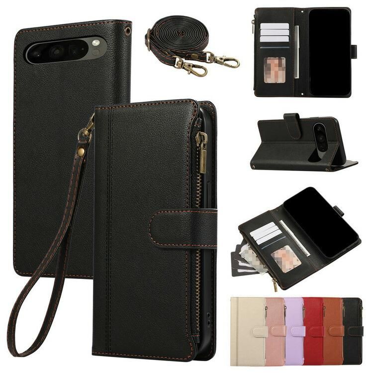 Pixel8a ケース カバー スマホショルダー 手帳型 PUレザー 紐 ハンド Pixel8a ケース カバー スマホショルダー 手帳型 PUレザー 紐 ハンド