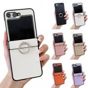 Galaxy Z Flip6  Ѿ׷ С ޤꤿ߷ PU쥶 դ ץ Samsung ॹ 饯 Z եå6 ɥ