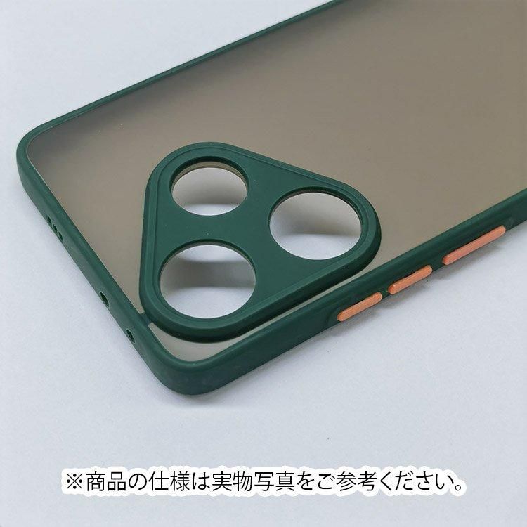 POCO F6 ケース カバー 耐衝撃 マット仕様 背面半透明