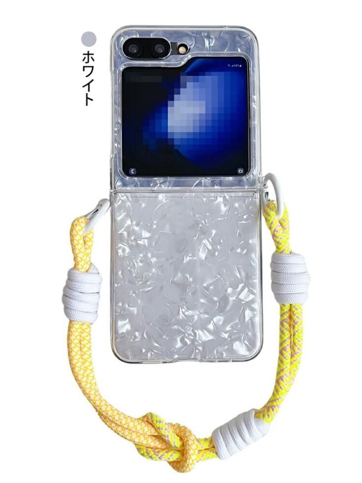 Galaxy Z Flip6 ケース / カバー 折りたたみ型 貝殻風模様