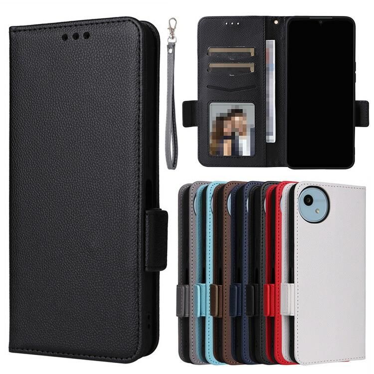 AQUOS wish4ブラックと手帳型ケース AQUOS wish wish4 ケース 手帳型 SH-52E カバー AQUOSwish4
