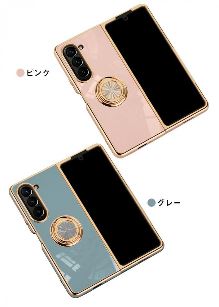 Galaxy Z Fold6 ケース カバー メッキ 一体型リング付き Galaxy Z Fold6 ケース カバー メッキ 一体型リング付き