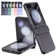 Galaxy Z Flip6 ケース 折りたたみ型 サブディスプレイ液晶保護フィルム付き 強化ガラスフィルム付き Samsung サムスン ギャラクシー Z フリップ6