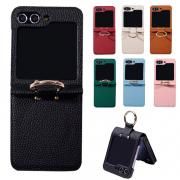 Galaxy Z Flip6  / С ޤꤿ߷ Ҽʥդ PU쥶  ȥå׷  ɵǽ