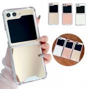 Galaxy Z Flip6  ̥ߥ顼  С ޤꤿ߷ İ/襤 TPU + ץ饹å  ݸ ʡХѡ