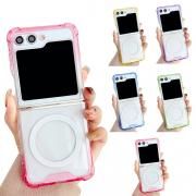 Galaxy Z Flip6  ꥢ С ޤꤿ߷ Qi 磻쥹 б ޥͥåȵ ꥢ Ʃ  ݸ ʡХѡ