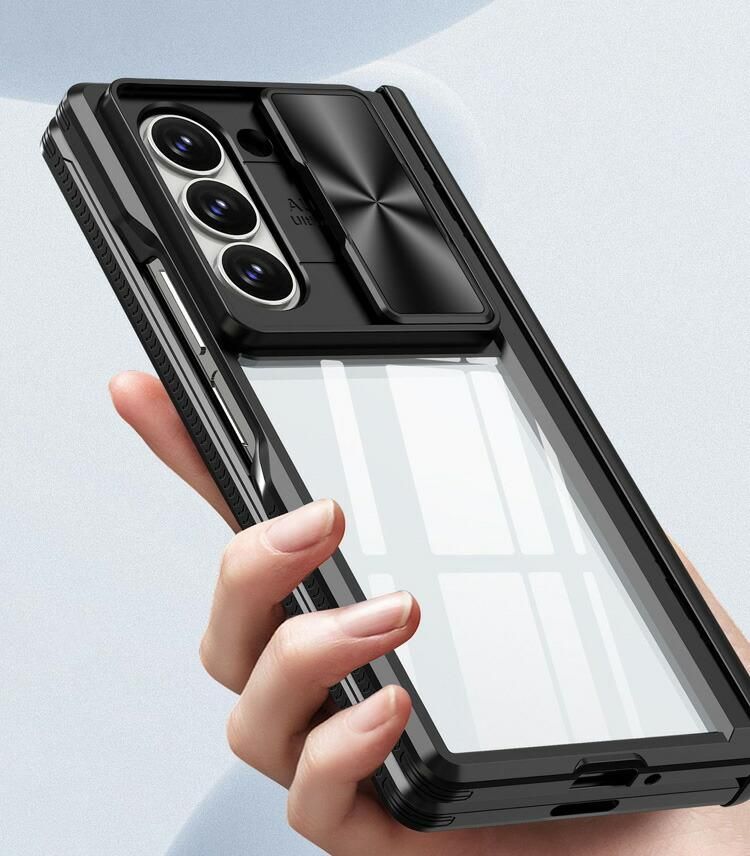 Galaxy Z Fold6 ケース カバー 折りたたみ型 スライド式カメラ