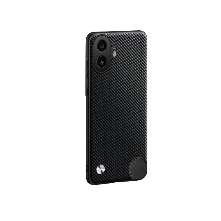 CMF PHONE1 スマートフォン本体 黒 ケース付き CMF Phone 1 ケース カバー カーボン調 背面ケース PUレザー