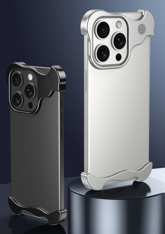 iPhone16 ケース アルミ コーナーバンパー 角 保護 レンズカバー