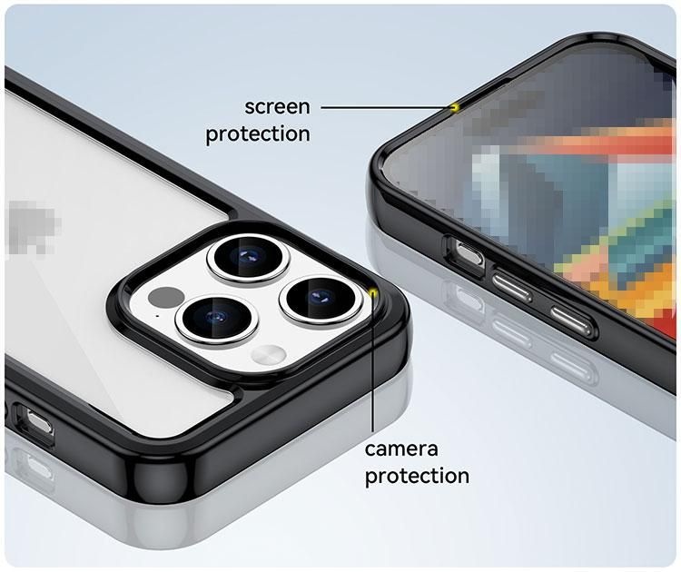 iPhone16 ケース カバー クリア TPU+プラスチック 透明ケース