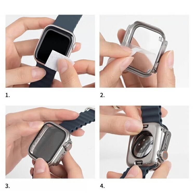 Apple Watch Series 11/10 ケース 耐衝撃 カバー 強化ガラス