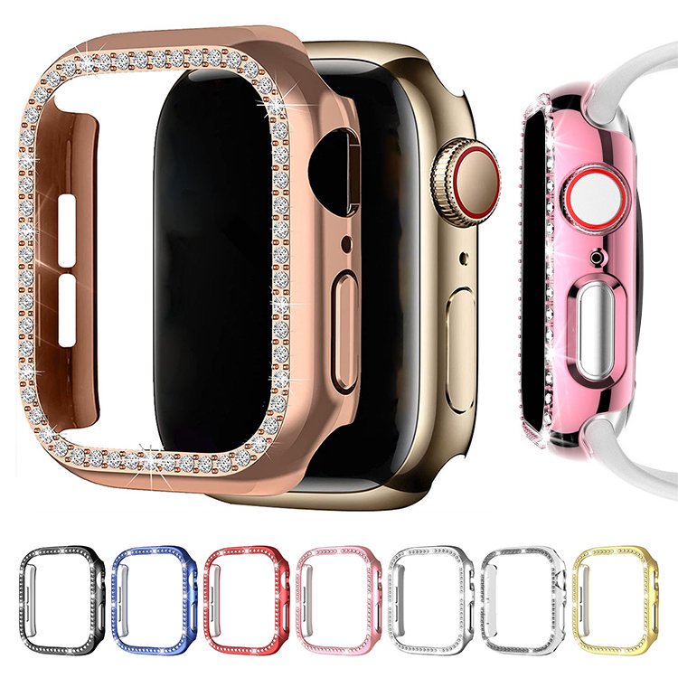 Apple Watch キラキラカバーケースアップルウォッチpinkレザーバンド 可愛い