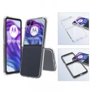Moto Razr 50/50s ケース Razr 50 Ultra 耐衝撃 カバー カメラ保護あり カバー クリア 透明 角 保護 コーナーバンパー ストラップ穴 衝撃吸収