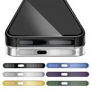 iPhone16 ダストガード 2枚入り マイクロフォン ガードカバー スピーカー ダストガード ガードカバー スピーカー 吸着 ほこり ゴミ 金属