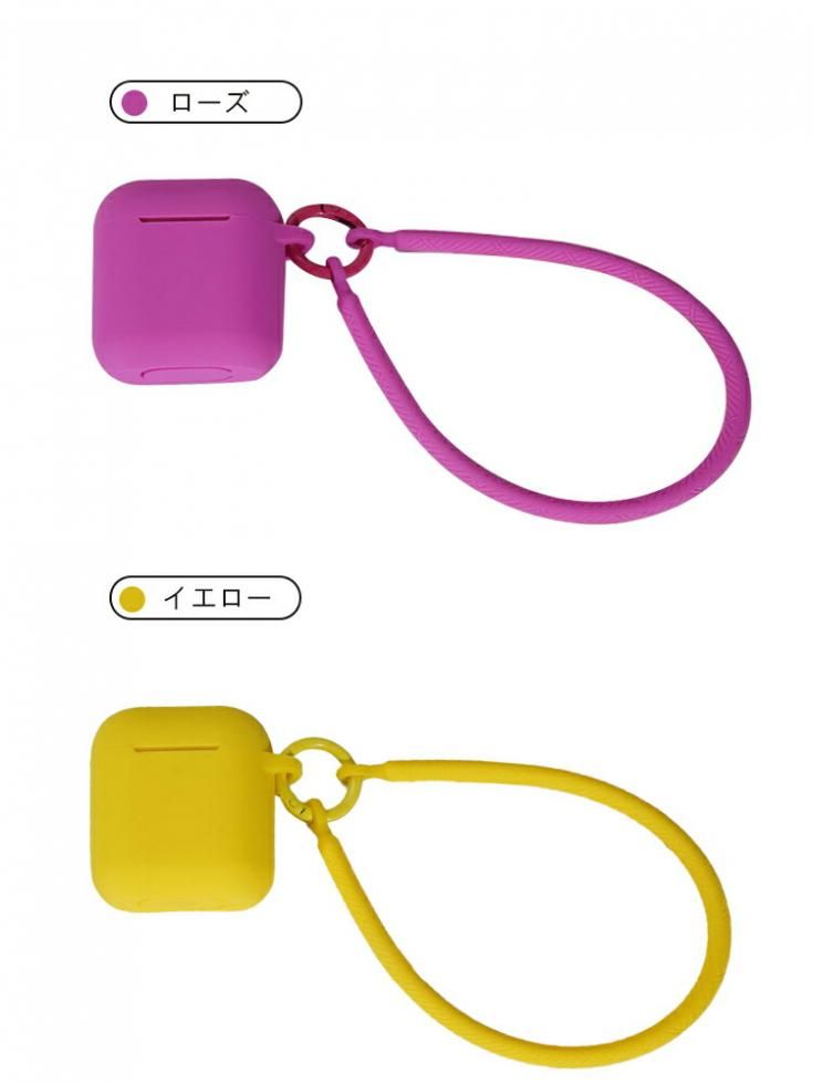 AirPods4 ケース AirPods 4 カバー シリコン ストラップ付き シンプル