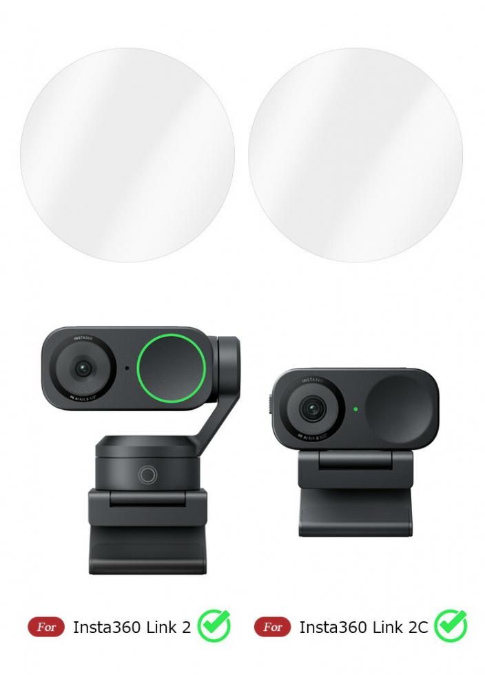 Insta360 Link 2 カメラカバー Link 2C ガラスフィルム 2枚入り
