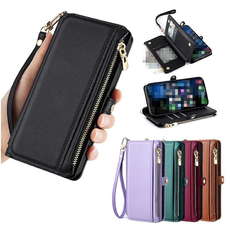 iPhone16 ケース 手帳型PUレザーケース カード収納 スタンド機能