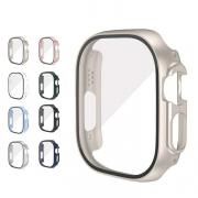 Apple Watch Ultra 2/1 ケース カバー 49mm 強化ガラス（ガラスフィルム）付き 全面保護 液晶保護ケース アップルウォッチ ウルトラ2/1 フィルム一体 ハードケース