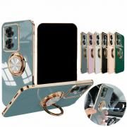 Reno11 A ケース カバー メッキ TPU 一体型リング付き ストラップホール付き マグネット式車載ホルダー対応 シンプル 背面ケース OPPO オッポ リノ11A 5G ソフトケース