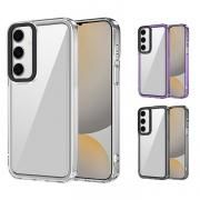 Galaxy S24 FE ケース カメラ保護あり クリア 耐衝撃 カバー クリア 透明 TPU+アクリル ストラップ穴 角 保護 コーナーバンパー