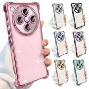 OPPO Find X8 クリアケース カメラ保護あり カバー メッキ TPU クリア 透明 ソフトケース 角 保護 コーナーバンパー 可愛い お洒落