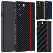 REDMAGIC 10 Pro ケース 10 Pro+ 耐衝撃 カバー PUレザー カーボン調 背面ケース ストラップ穴 Nubia ヌビア レッドマジック10プロ