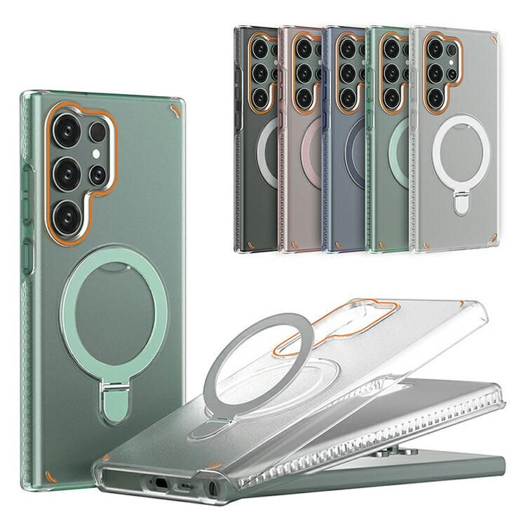 Galaxy S25 ケース S25+/S25 Ultra カバー マット仕様 半透明 スタンド