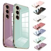 Galaxy A56 5G ケース 耐衝撃 カバー メッキ TPU ソフトケース シンプル ストラップ穴 かわいい Samsung ギャラクシー A56 5G おすすめ