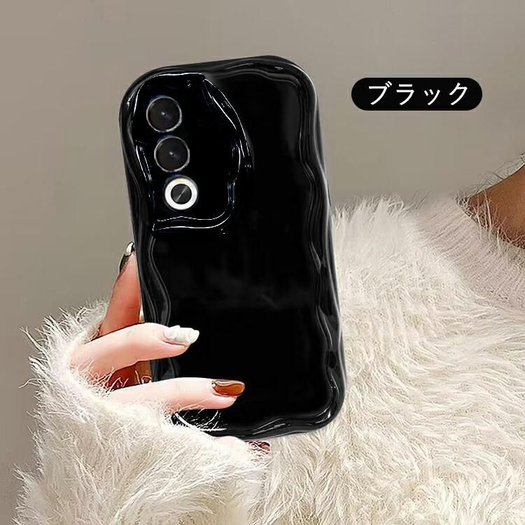 OPPO A3 5G ケース ウェーブ 波型 なみなみ カバー クリア 透明 TPU