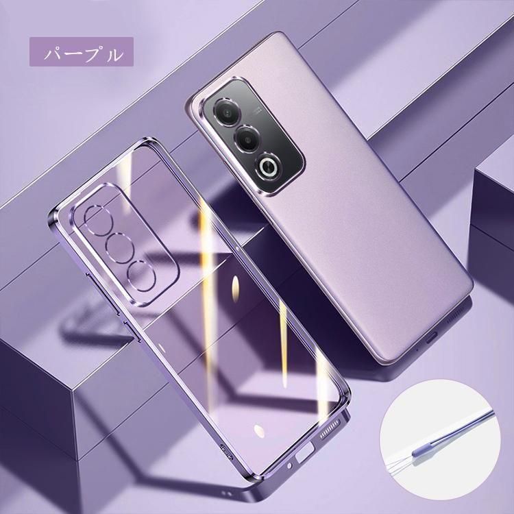 OPPO A3 5G パープル 本体 クリアケース付き