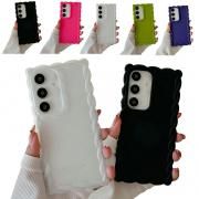 Galaxy S24FE ケース ウェーブ 波型 なみなみ カバー TPU ソフト ケース 波状 可愛い お洒落 かわいい シンプル