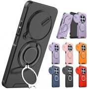 Redmi Note 14 Pro+ 5G ケース 耐衝撃 カバー マグネット式車載ホルダ対応 スライド式カメラレンズカバー付き レンズ保護 スタンド機能