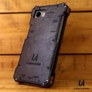 iPhone16e ケース 木製 ウッドケース 耐衝撃 木のケース 本革 タイプ1 かっこいい 天然素材 ミリタリー LUNBER ARMOR -LBAM
