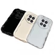 Redmi Note 14 Pro+ 5G ケース ウェーブ 波型 なみなみ カバー クリア 透明 TPU ソフト ケース 波状 可愛い お洒落 かわいい ストラップ穴