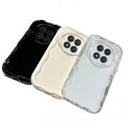POCO X7 ケース ウェーブ 波型 なみなみ カバー クリア 透明 波状 TPU ソフト ケース ストラップ穴  可愛い お洒落