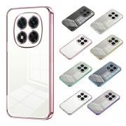POCO X7 ケース カメラ保護あり カバー クリア 透明 メッキ TPU ソフトケース ストラップホール付き 可愛い お洒落 ストラップ穴