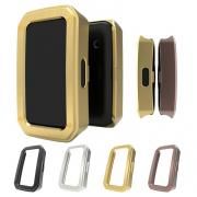 HUAWEI Band 10 ケース Band10 Aluminum Edition 耐衝撃 カバー メッキ アルミ調 メタル調 金属風 ヘアラインストライプ柄