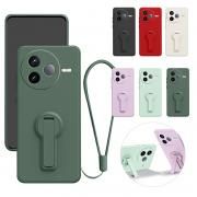 POCO F7 Pro ケース F7 Ultra カバー カメラ保護あり ストラップ付き TPU ソフト ケース スタンド機能 可愛い お洒落 ストラップ穴 シンプル
