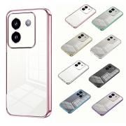 POCO M7 Pro 5G クリアケース カメラ保護あり カバー クリア 透明 メッキ TPU ソフトケース 可愛い ストラップホール付き お洒落