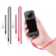 Insta360 X5 X4 ハンドストラップ + ネックストラップ 三脚ねじ穴利用 UNC1/4インチ対応 シリコン ハンド紐