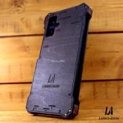 Galaxy A25 5G ケース 木製 ウッドケース 耐衝撃 木のケース 本革 タイプ1 かっこいい 天然素材 ミリタリー LUNBER ARMOR -LBAM