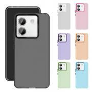 POCO M7 Pro 5G クリアケース カメラ保護あり カバー 半透明 マット TPU+プラスチック  ハードケース 可愛い ストラップホール付き お洒落