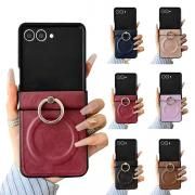 Galaxy Z Flip7 /С ޤꤿ߷ Qi 磻쥹 б ηޥۥդ ɵǽ PU쥶 ȥå׷