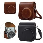 instax mini 41 ケース カバー ショルダーストラップ付き PUレザー レディース 肩掛け カード収納 カメラバッグ カメラケース FUJIFILM