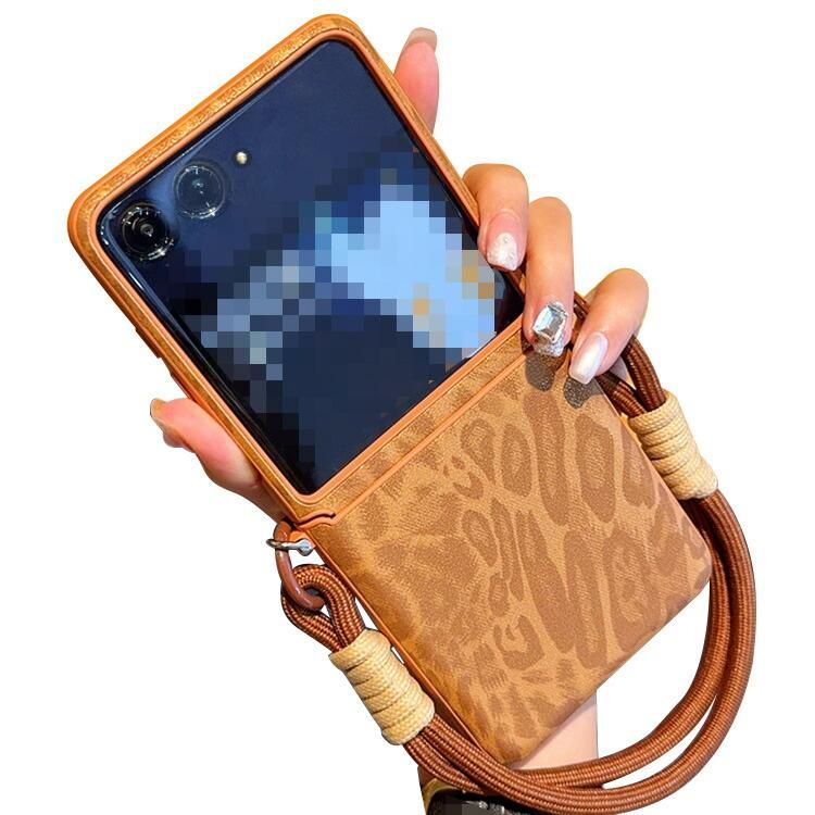 RRL 折りたたみケース Razr 60/60s/60d ケース Razr60 Ultra ヒョウ柄 折りたたみ型 PUレザー