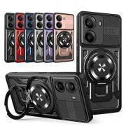 POCO X7 Pro ケース 耐衝撃 カバー マグネット式車載ホルダ対応 スタンド機能 一体型リング付き 2重構造 ストラップ穴 小米 シャオミ Xiaomi POCO X7