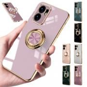 OPPO Reno13 A ケース reno 13a カバー TPU メッキ 一体型リング付き ストラップホール付き シンプル 背面ケース