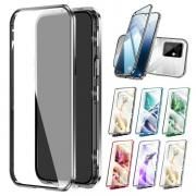 OPPO Reno13 A ケース reno 13a アルミ バンパー カバー 前後強化ガラス かっこいい アルミバンパー ロック付き